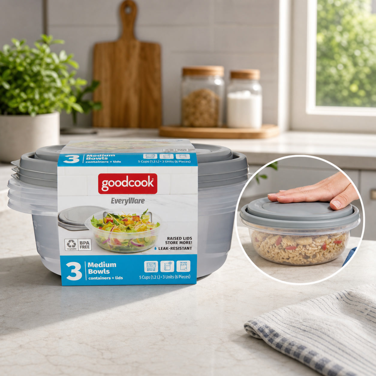 Meal Prep Dinners - 6pcs Round 5 Cup Food Storage