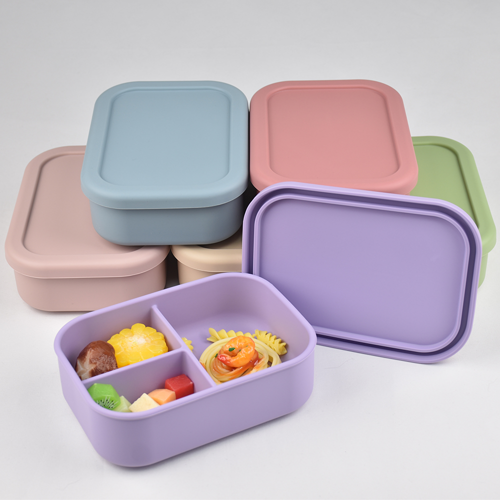 Meal Prep Dinners - 3-Compartment Food Grade Silicone Bento Lunch