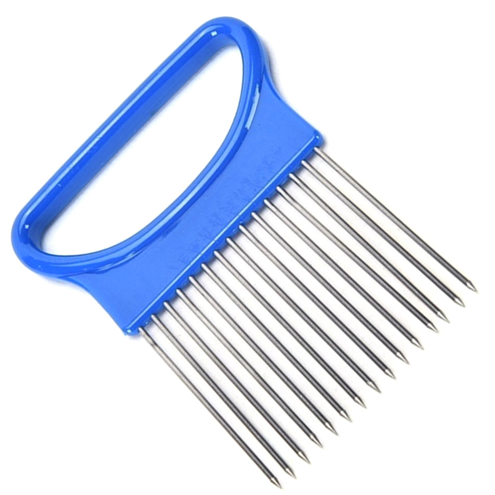 Onion Holder Slicer - Stainless Steel Onion Plug Needle Kitchen