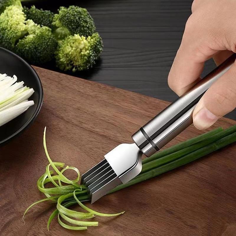Stainless Steel Shred Silk The - огляд і ціна Onion Holder Slicer
