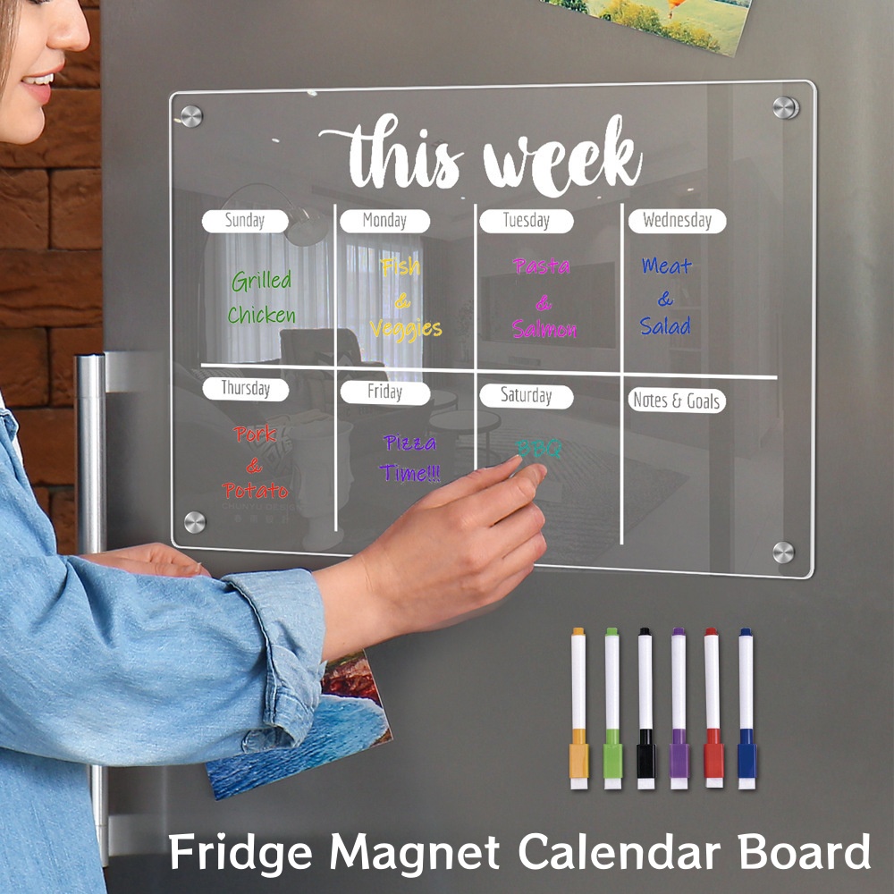 Fridge Magnet Calendar Board W - огляд і ціна Meal Prep Planner