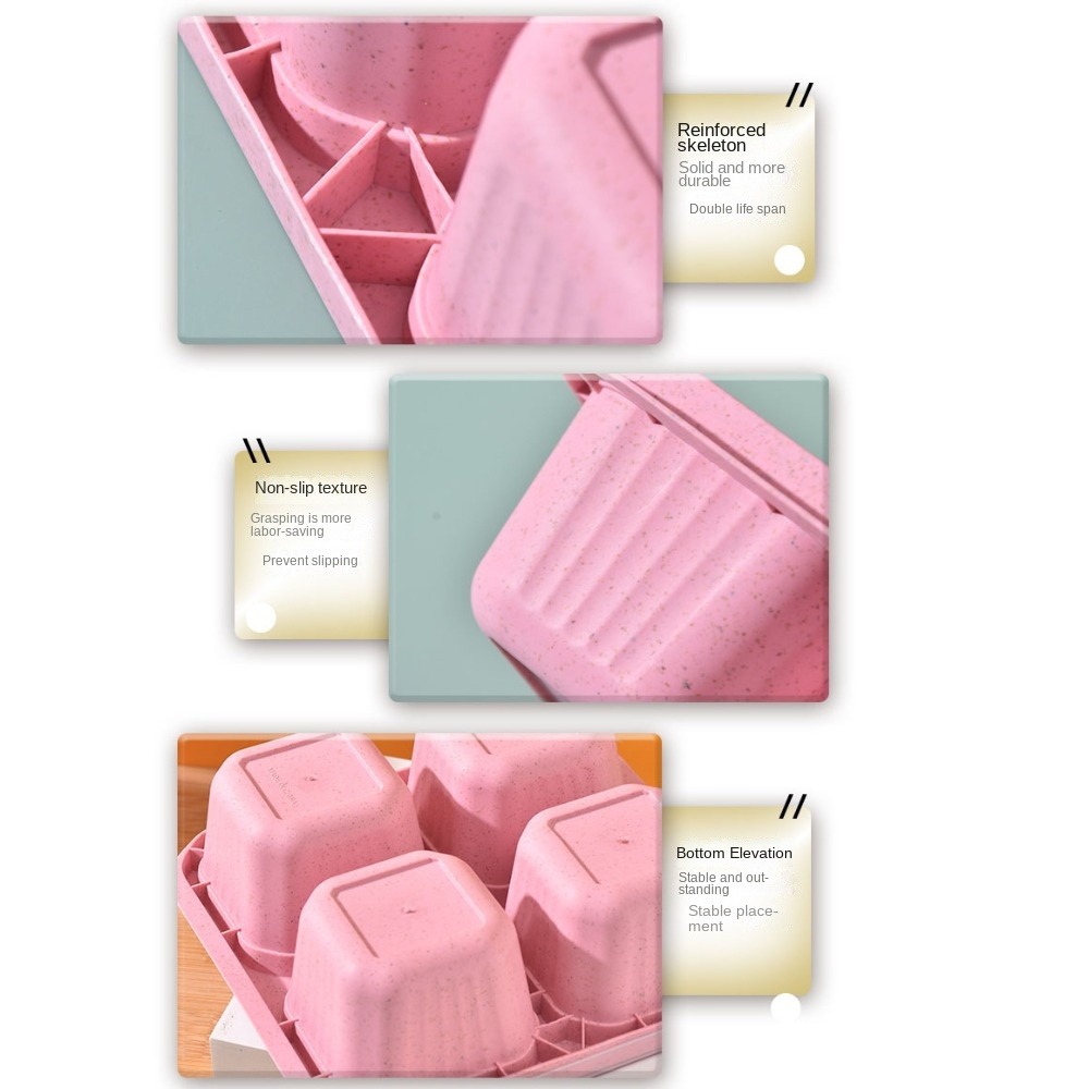 1pc Reusable Wheat Straw 4 Com - огляд і ціна Meal Prep Dinners