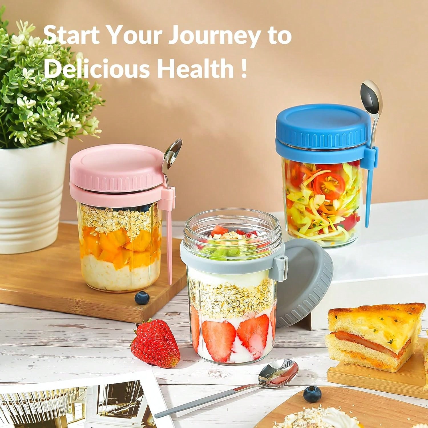 4 Pack Overnight Oats Containe - огляд і ціна Meal Prep Kit