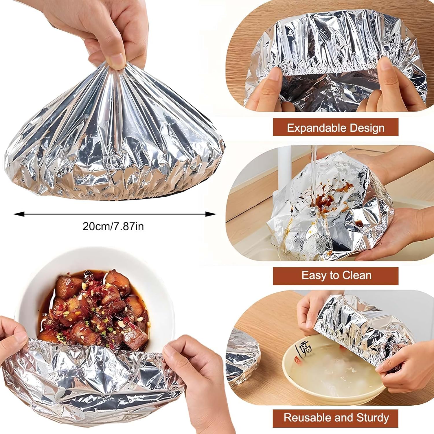 Reusable Aluminum Food Covers  - огляд і ціна Meal Prep Bowl