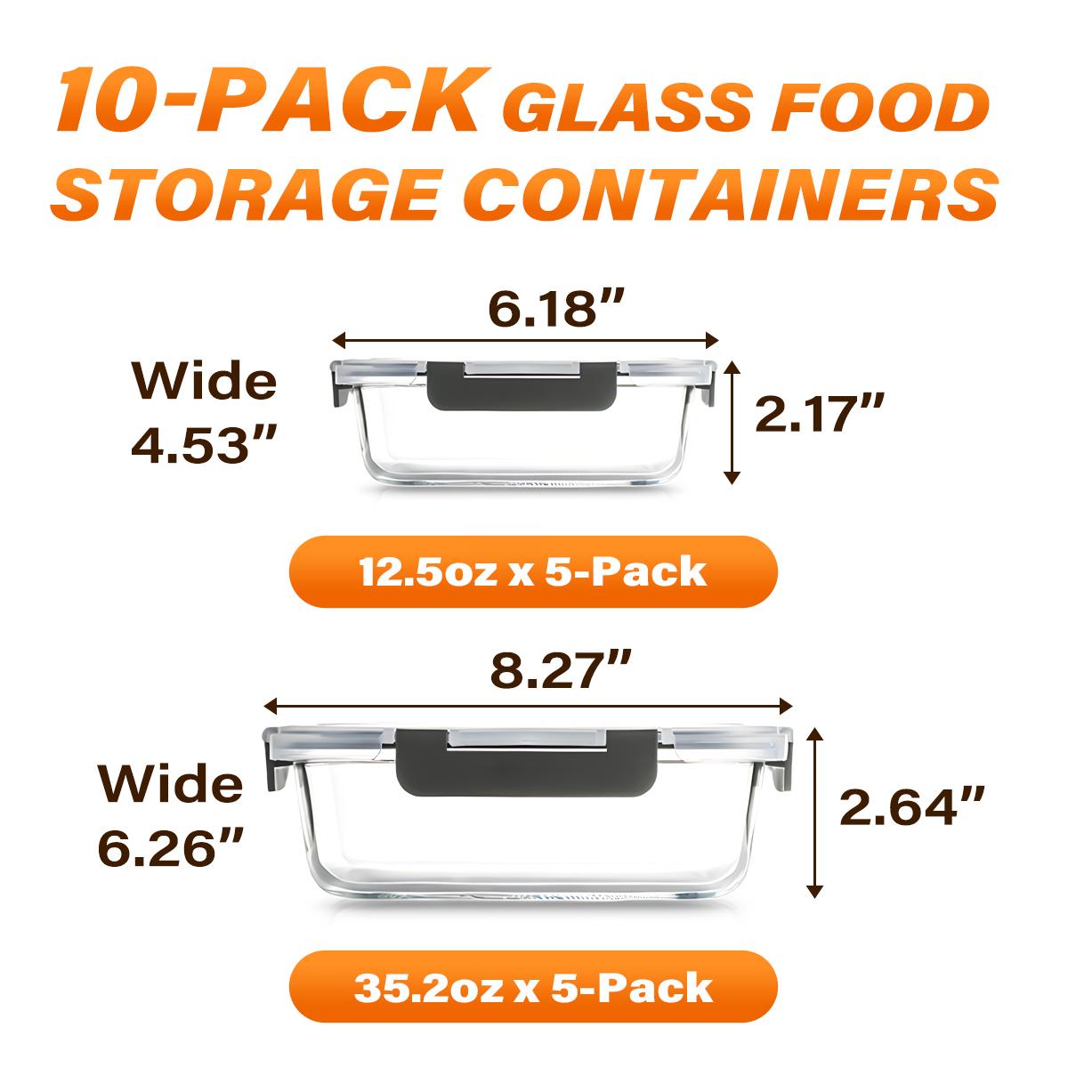 Glass Food Storage Containers  - огляд і ціна Meal Prep Kit