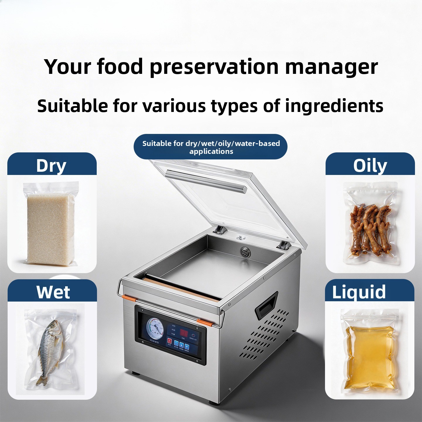 Stainless Steel Food Vacuum Se - огляд і ціна Meal Prep Seafood