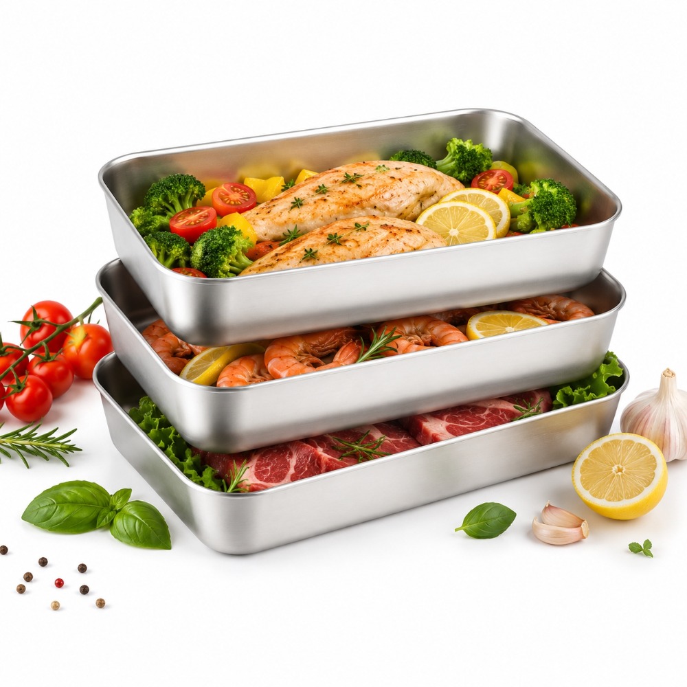 3 Pcs Stainless Steel Food Sto - огляд і ціна Meal Prep Kit
