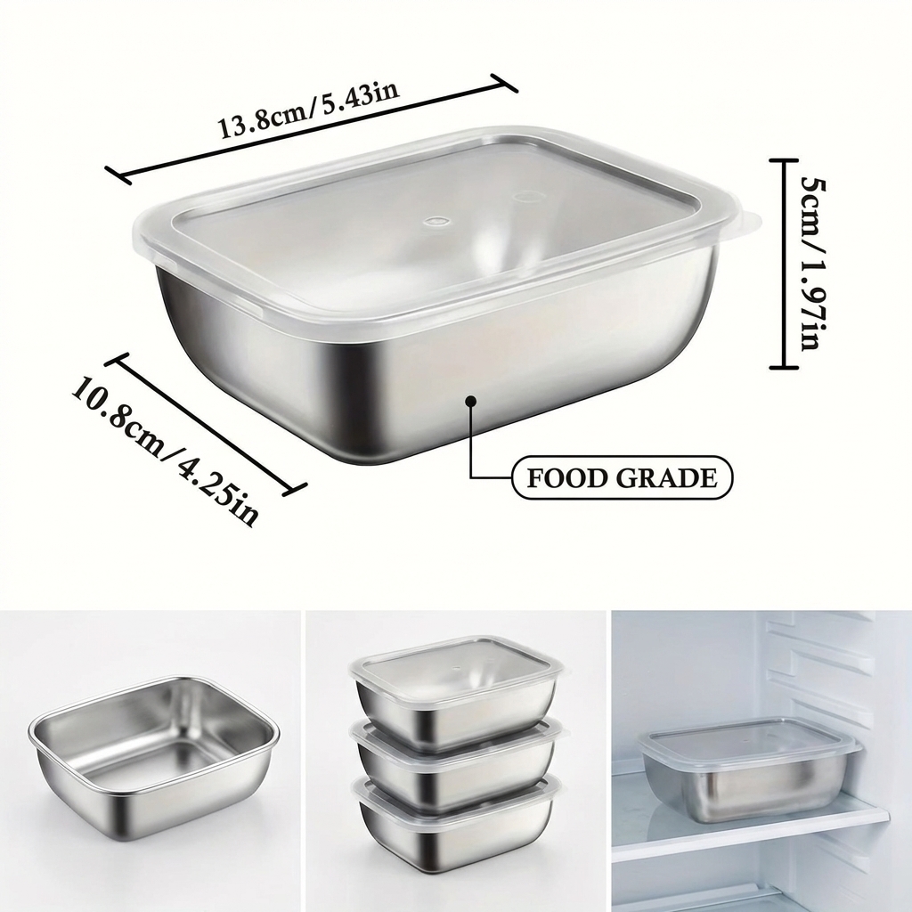 5PCS Stainless Steel Food Stor - огляд і ціна Meal Prep Dinners