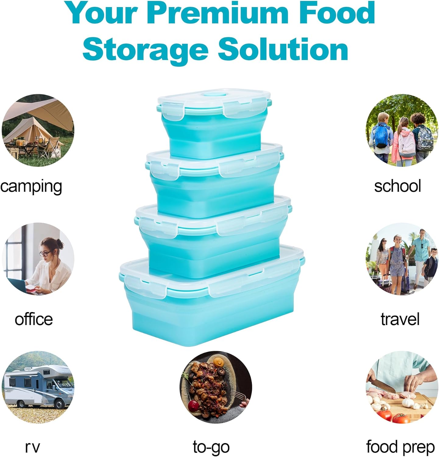 Collapsible Food Storage Conta - огляд і ціна Meal Prep Kit