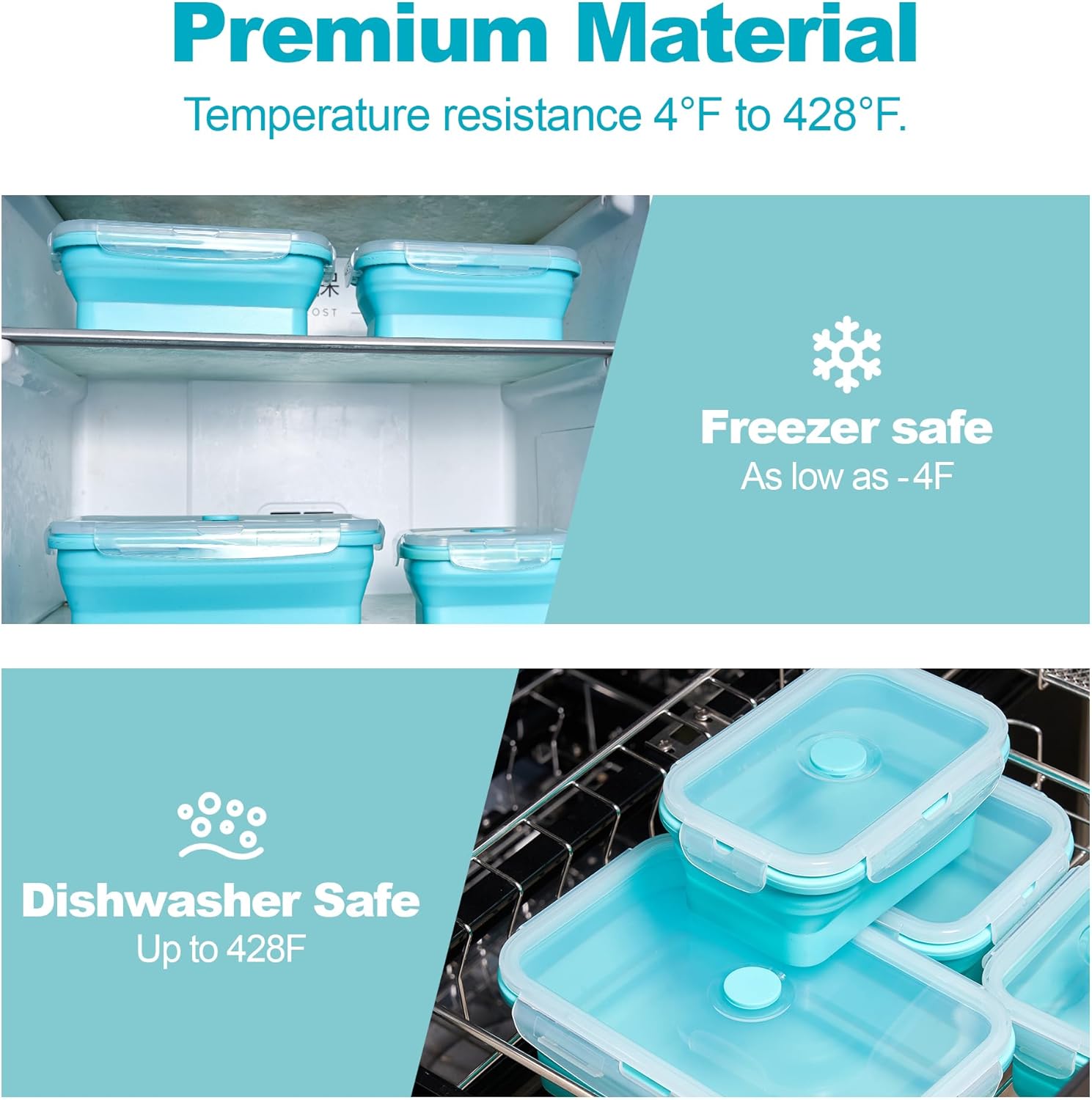 Collapsible Food Storage Conta - огляд і ціна Meal Prep Kit