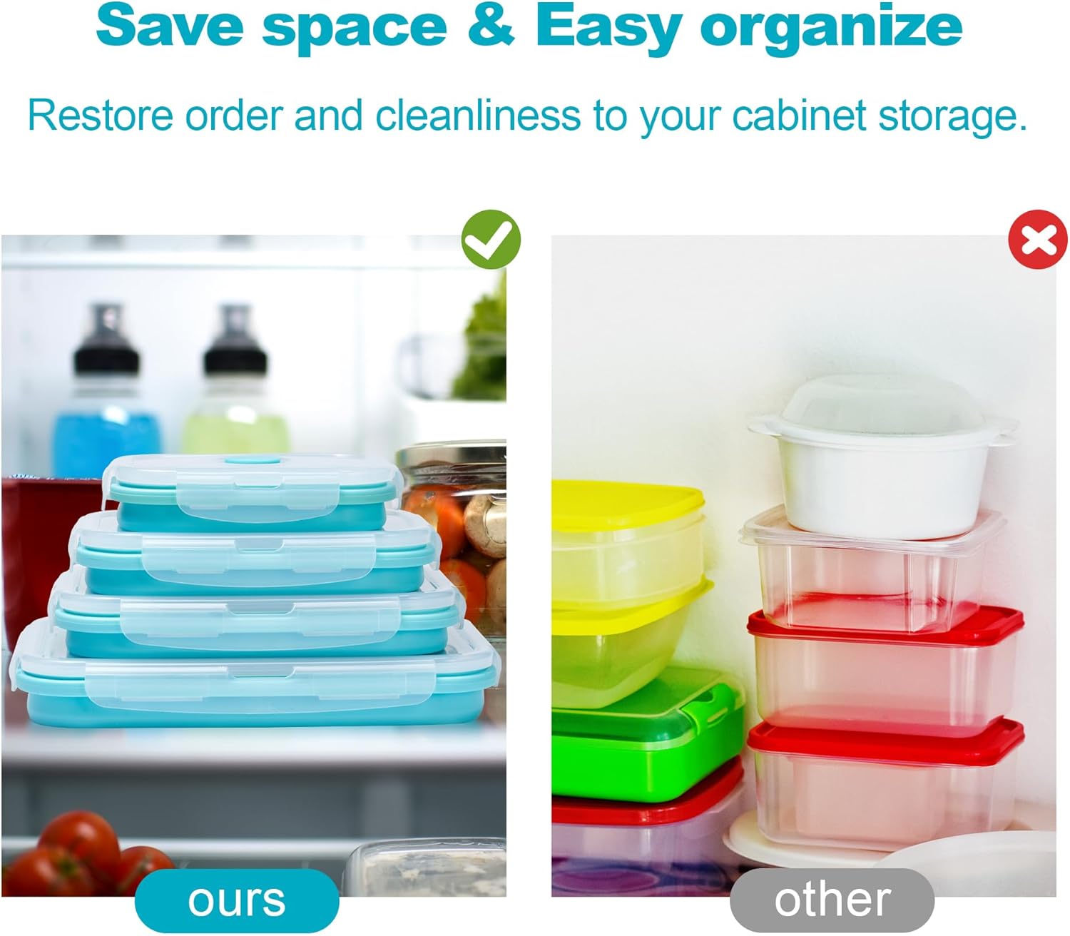 Collapsible Food Storage Conta - огляд і ціна Meal Prep Kit