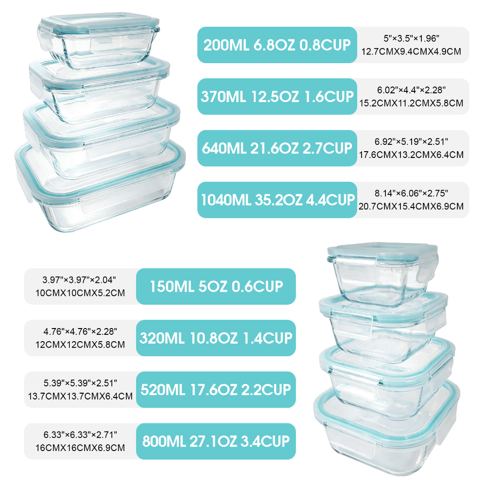 24 Pcs Glass Food Storage Cont - огляд і ціна Meal Prep Kit