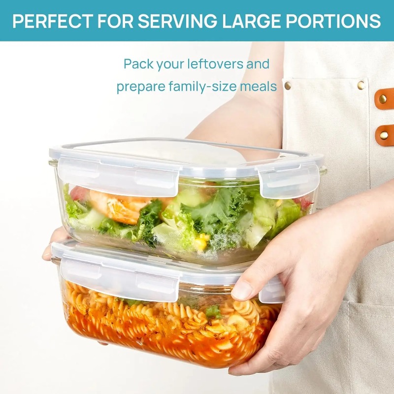 18 Pack Glass Food Storage Con - огляд і ціна Meal Prep Kit