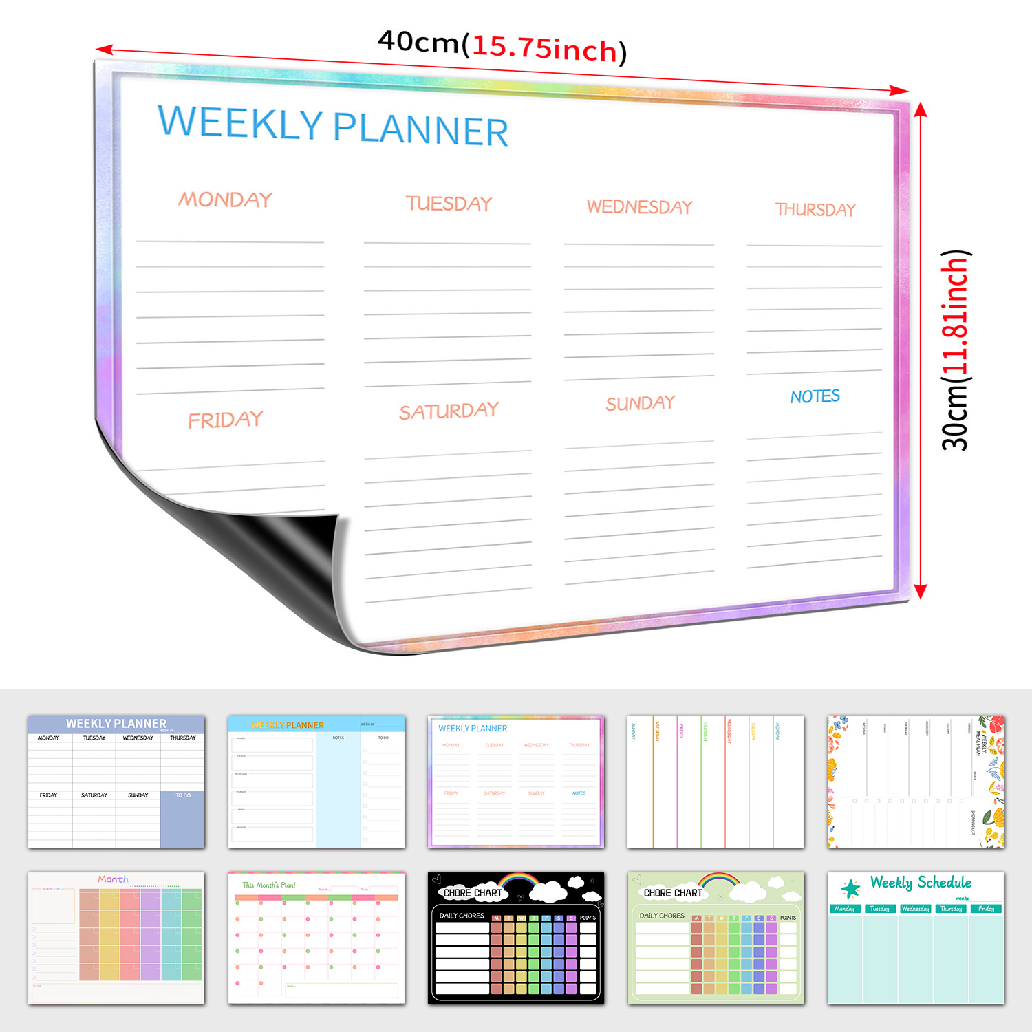 Magnetic Weekly Planner Fridge - огляд і ціна Meal Prep Planner