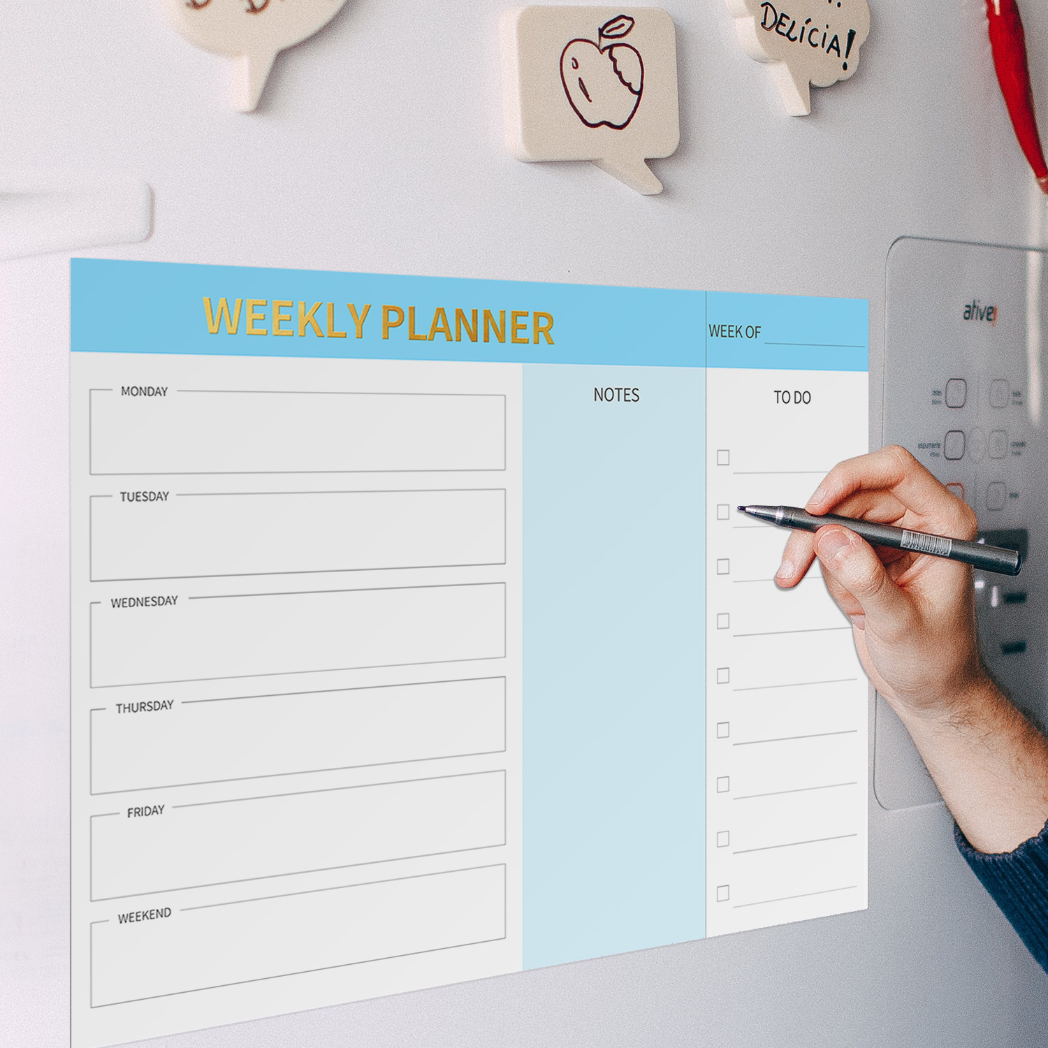 Magnetic Weekly Planner Fridge - огляд і ціна Meal Prep Planner