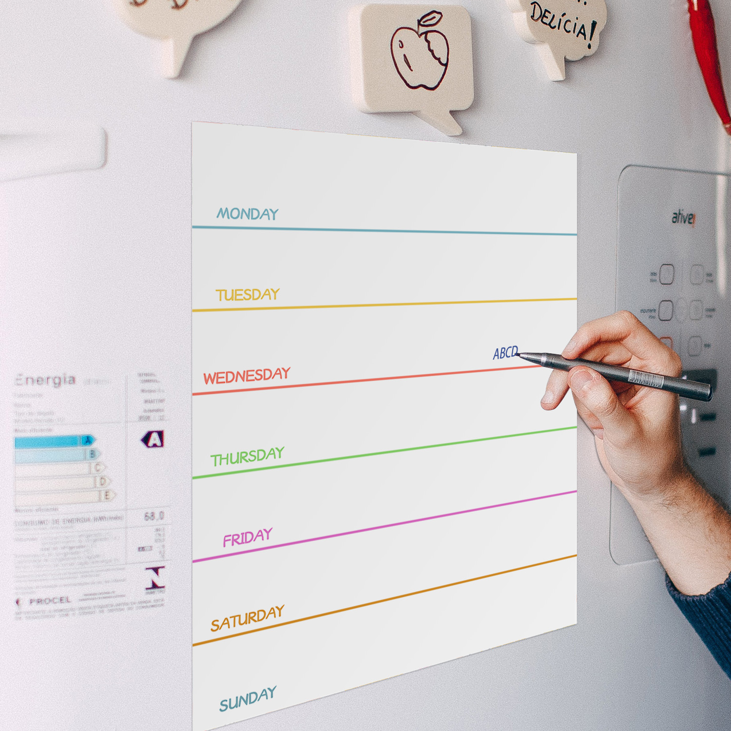 Magnetic Weekly Planner Fridge - огляд і ціна Meal Prep Planner
