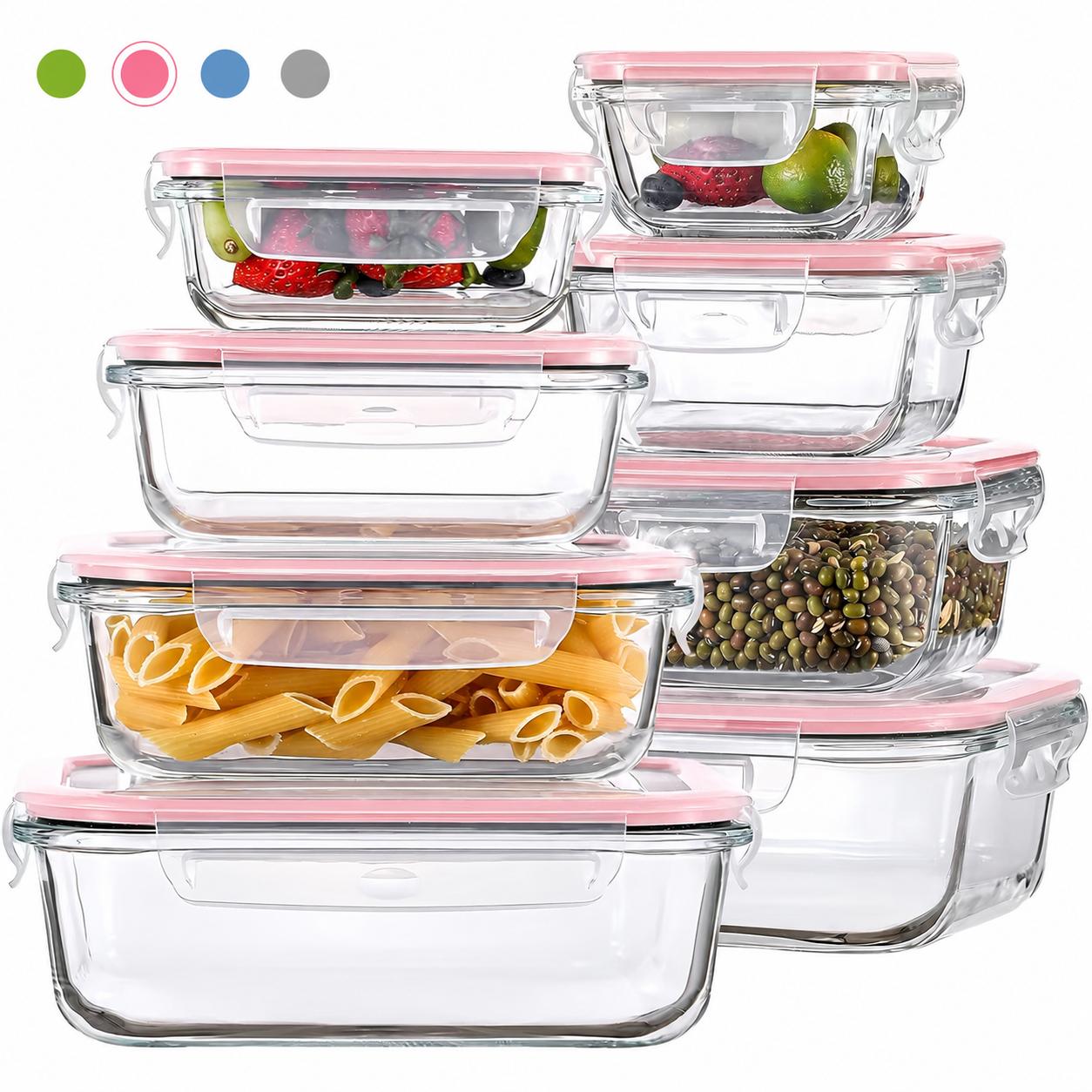 8/12Pcs Stackable Borosilicate - огляд і ціна Meal Prep Kit
